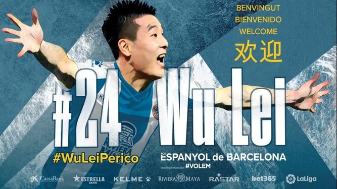 El Espanyol da la bienvenida a Wu Lei