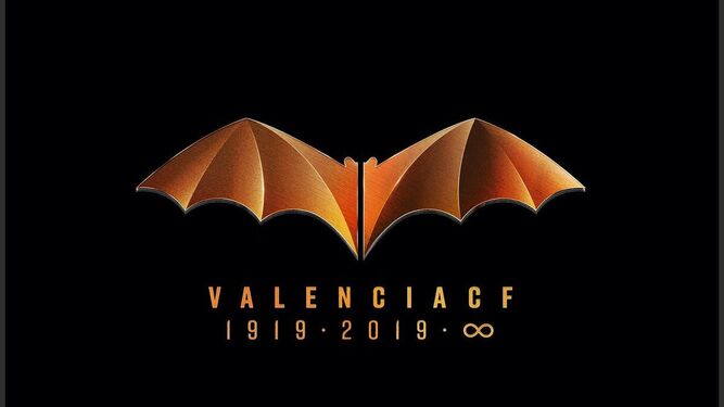 El logo del centenario del Valencia CF.