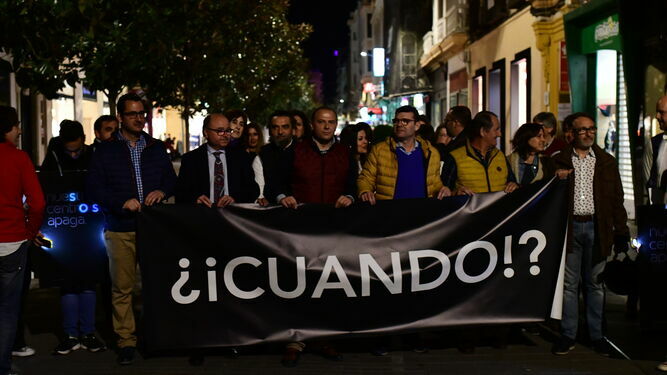Protesta de los comerciantes de Cruz Conde.
