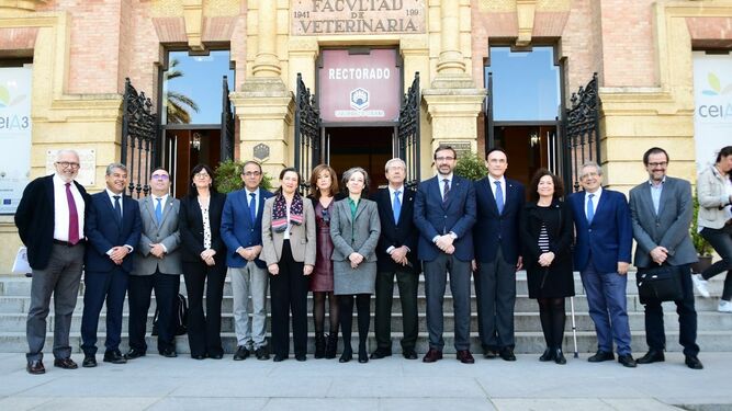 Los rectores de las universidades andaluzas, en el Rectorado de la UCO
