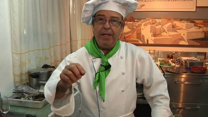 'El Cocinero de Rota', en su programa de una cadena local.