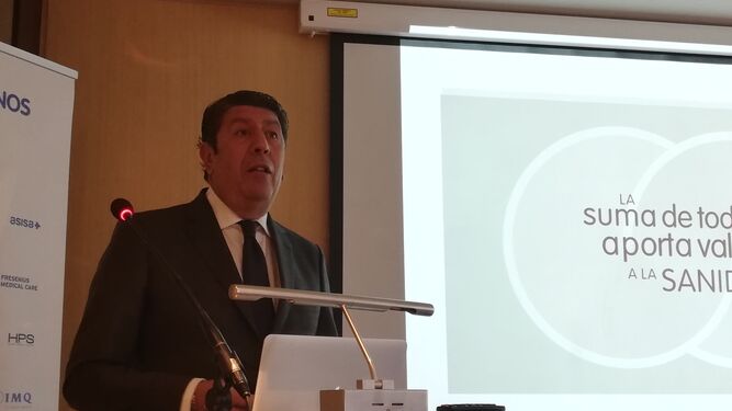Manuel Vilches, director general de la Fundación IDIS, durante la presentación celebrada en Madrid.