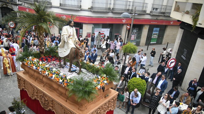 Desfile procesional de la Borriquita en Pozoblanco.