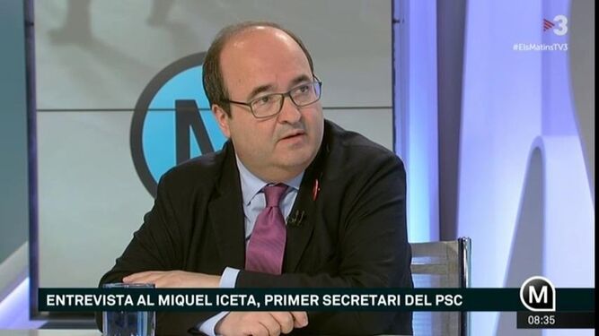 Miquel Iceta (PSC) en una entrevista en TV3.