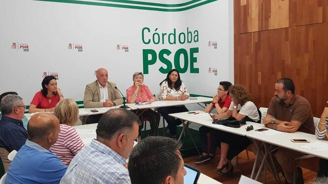Asistentes a la Comisión Ejecutiva Provincial del PSOE