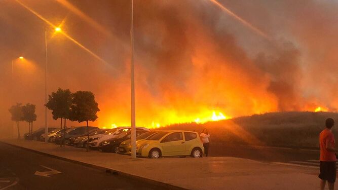 Los bomberos de Córdoba sofocan un incendio de pastos en Miralbaida