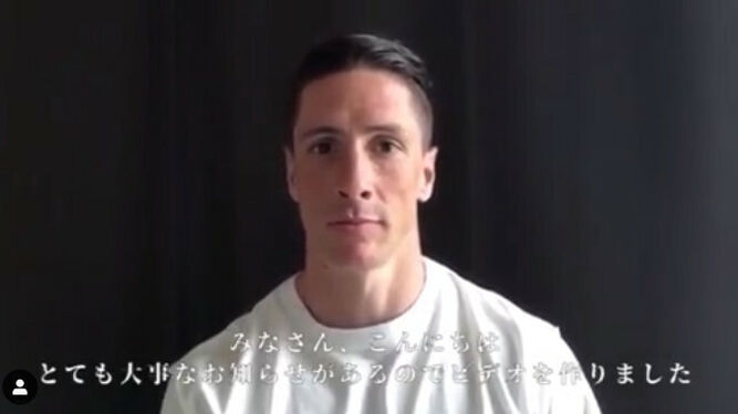 Fernando Torres, en el vídeo del anuncio de su retirada.