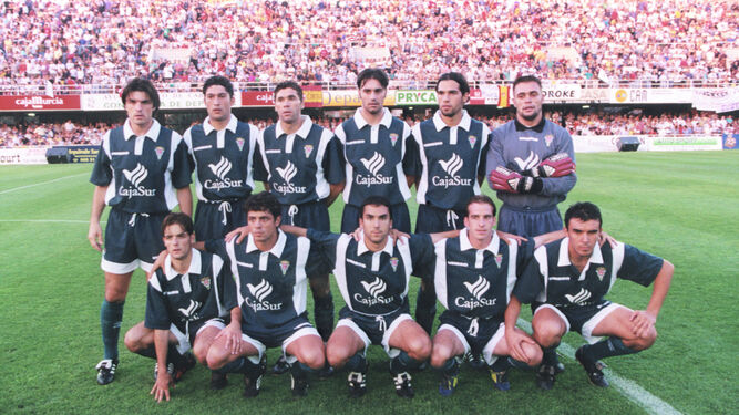 Once inicial del Córdoba CF el día que subió en Cartagena, el 30 de junio de 1999.