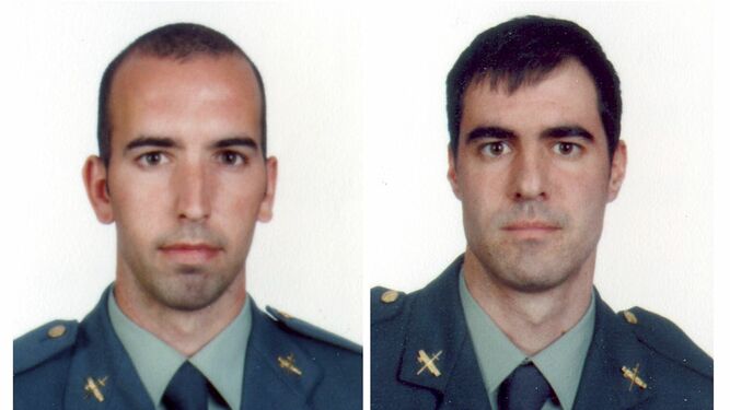Diego Salva Lezaun y Carlos Sáenz de Tejada García, guardias civiles asesinados por ETA en 2009.