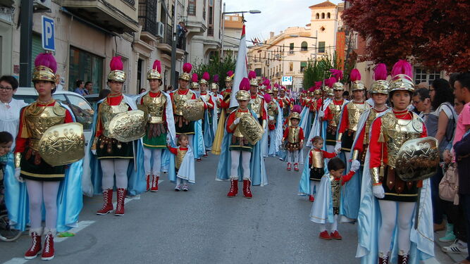 Uno de los muchos desfiles de la Semana Santa de Baena.