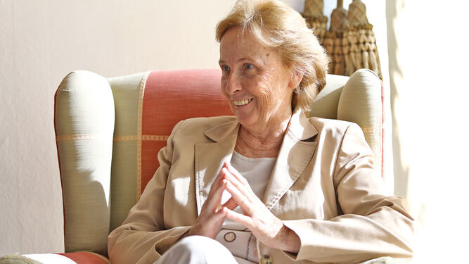 Liliane Dahlmann, en el Palacio sanluqueño durante la entrevista.