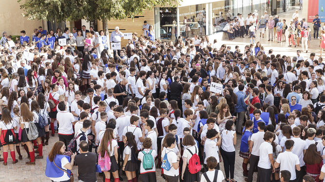 Alumnos que han participado en el Encuentro de la Escuela Católica en Córdoba.
