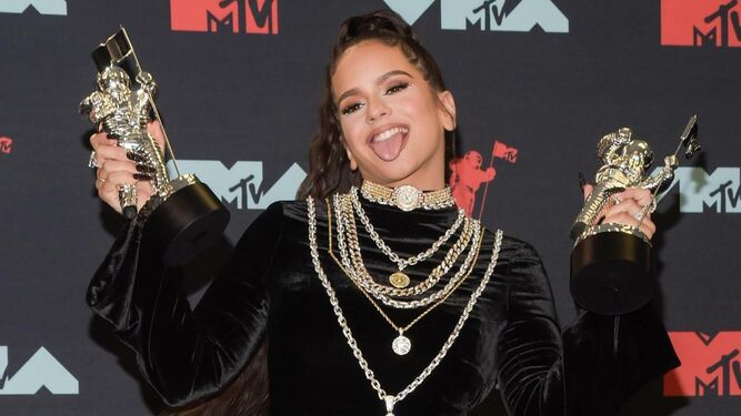 Rosalía, con sus premios MTV.