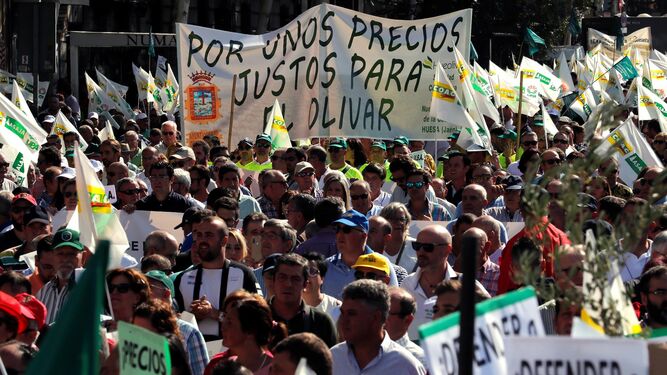 Manifestación de agricultores el pasado jueves en Madrid