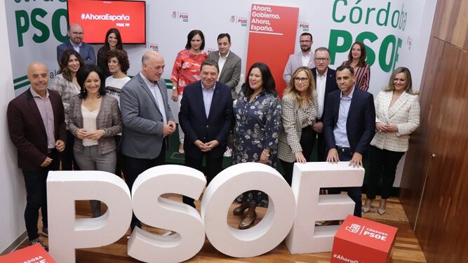 Miembros de la candidatura del PSOE de Córdoba.