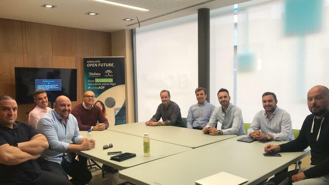 Imagen de los responsables de las cuatro nuevas startups alojadas en El Cable (Almería).