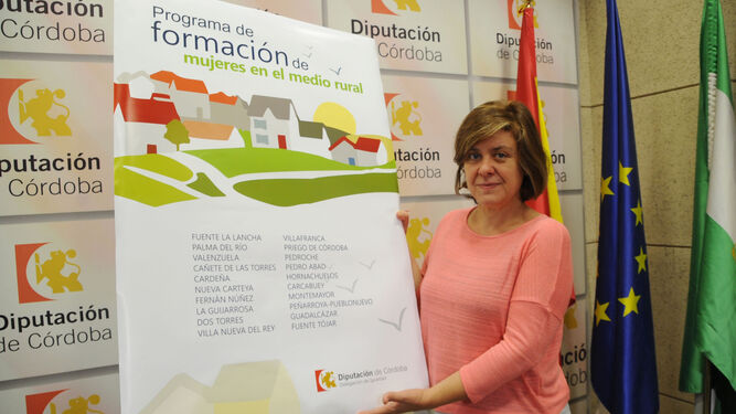Alba Doblas en la presentación del Programa de Formación de Mujeres en el Medio Rural.