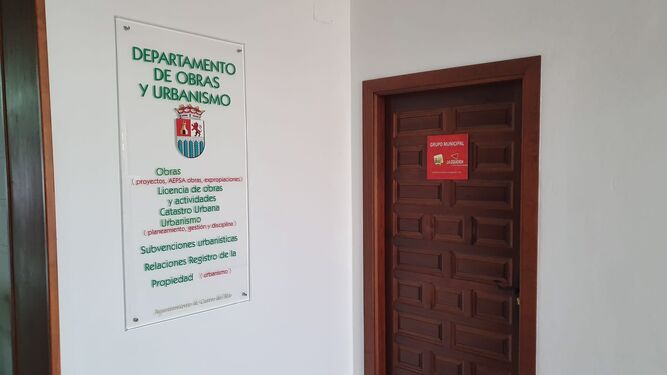 Despacho de IU en el Ayuntamiento de Castro del Río.