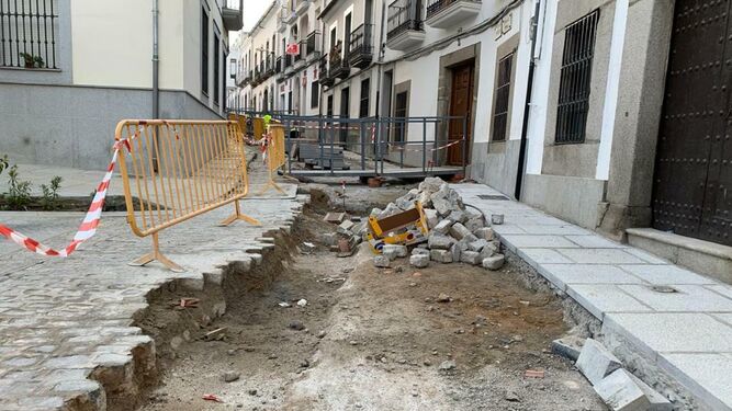 Obras de la calle Fernández Franco de Pozoblanco.