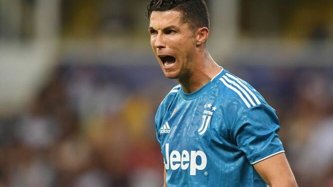 Cristiano Ronaldo, gritando, en pleno partido.