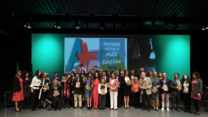 Galardonados con el Premio 'Andalucía + Social'.