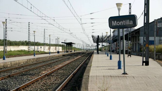 Estación de tren de Montilla, en la comarca de la Campiña Sur.