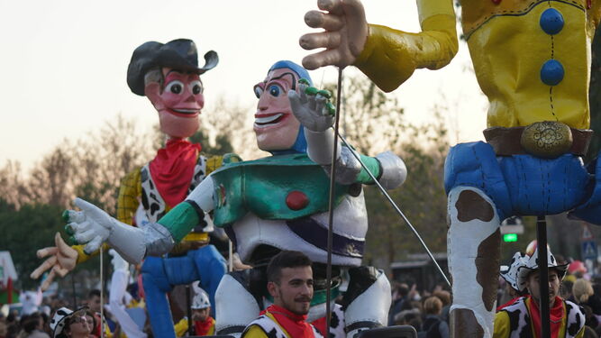Los muñecos de ‘Toy Story’ de la Cabalgata, los personajes más comentados de la cita en Córdoba.