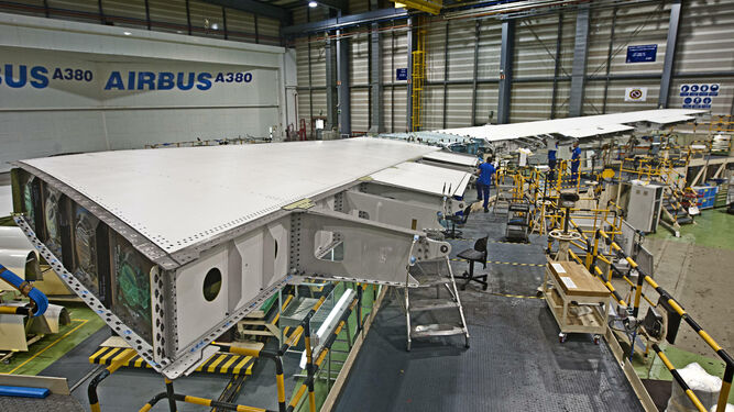 Estabilizador horizontal del A380 que se fabricaba en Puerto Real hasta la cancelación del programa.