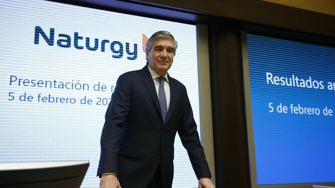 Francisco Reynés, ayer, en la presentación de resultados, en Madrid.