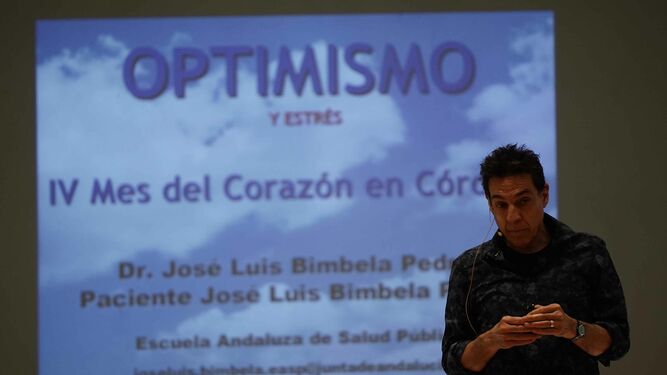 José Luis Bimbela, durante su conferencia sobre ‘Emociones y estrés’.