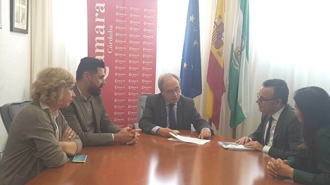 Un momento de la reunión con el embajador de Túnez en España