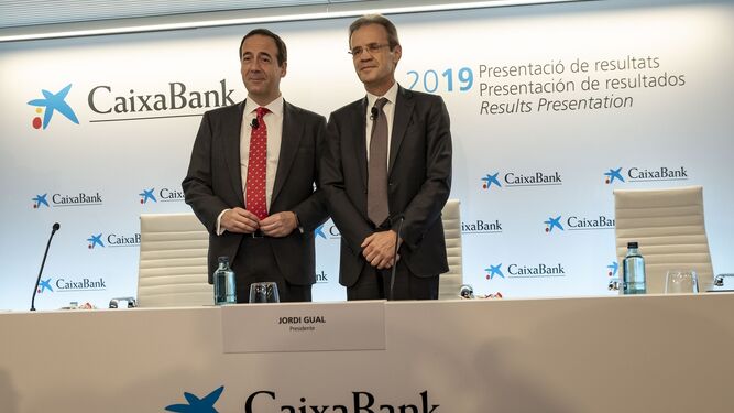 Gonzalo Gortazar, consejero delegado, y Jordi Gual, presidente