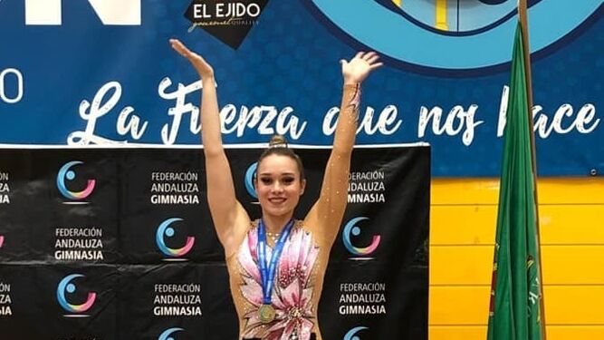 Sonia Ortiz, del Club GR Séneca, se proclamó campeona de Andalucía juvenil base en El Ejido.