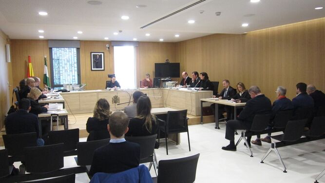 Un momento de la sesión del juicio celebrada en la Ciudad de la Justicia.