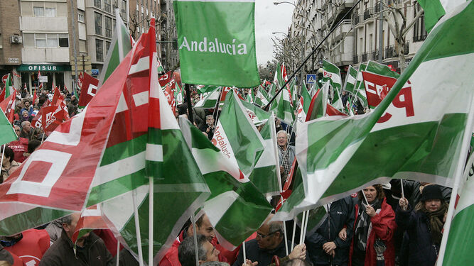 Manifestación por la Autonomía de Andalucía.