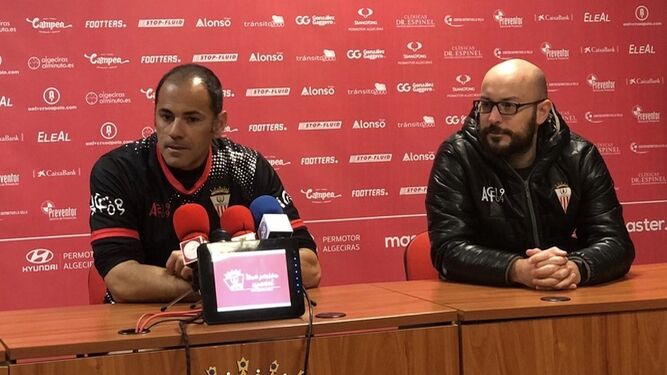 Salva Ballesta, durante su rueda de prensa previa al duelo ante el Córdoba CF.