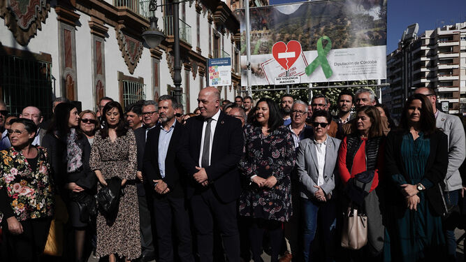 Alcaldes de la provincia de Córdoba en la lectura del manifiesto.