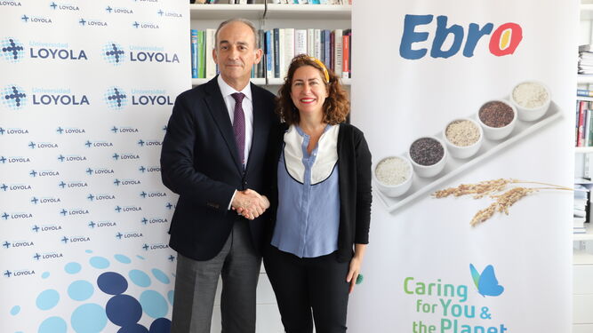Firma del acuerdo suscrito por Ebro Foods y la Universidad Loyola