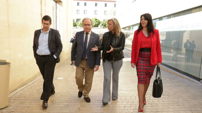 Rafael San Miguel, Antonio Díaz, Isabel Albás y Purificación Joyera en el CRV