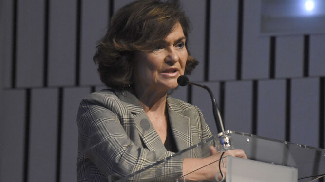 Carmen Calvo, durante un acto en Córdoba en noviembre del año pasado.