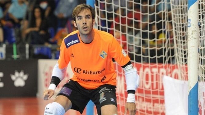 Carlos Barrón, durante un encuentro con el Palma Futsal.