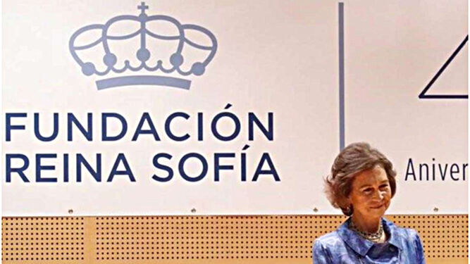 La Reina Doña Sofía en la sede la fundación que lleva su nombre.