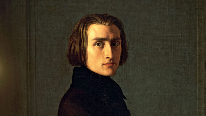 Franz Liszt (Raiding, 1811 - Bayreuth, 1886) retratado por Henri Lehmann en 1839.