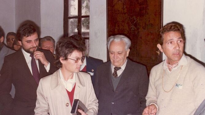 Visita de Antonio Gala, 25 de febrero de 1980. / Ricardo