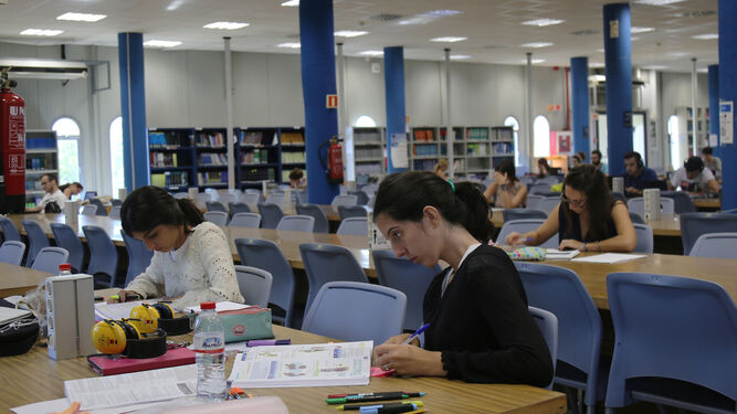 Estudiantes en una de la bibliotecas de la Universidad de Sevilla