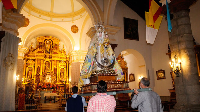 Las fotograf&iacute;as de la llegada de la Virgen de Luna a Villanueva de C&oacute;rdoba