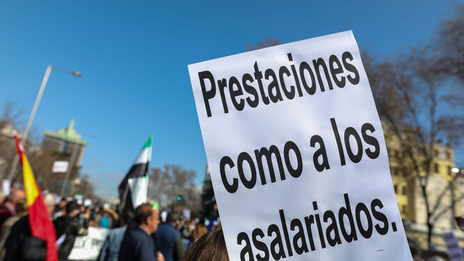 Manifestación de autónomos en Madrid el pasado mes de enero