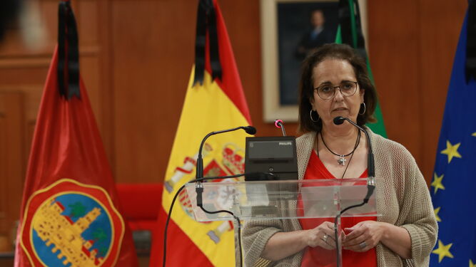 La delegada de Cultura, Blanca Torrent, en el Salón de Plenos del Ayuntamiento.