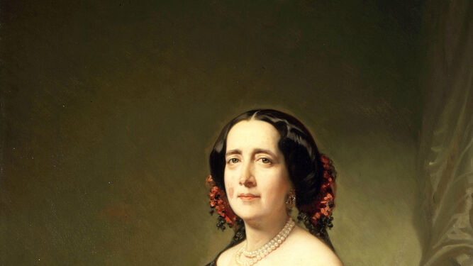 Doña Gertrudis Gómez de Avellaneda, pintada por Federico de Madrazo. 1857