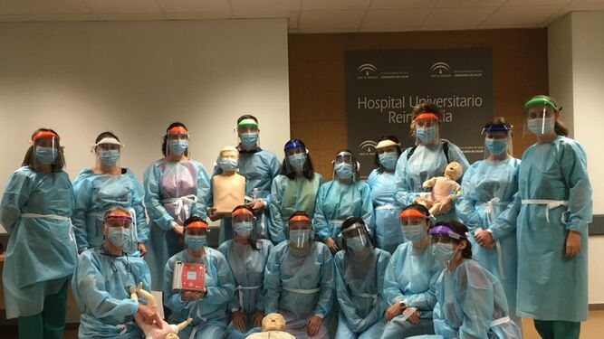 Asistentes al primer curso de RCP en la pandemia por covid-19.